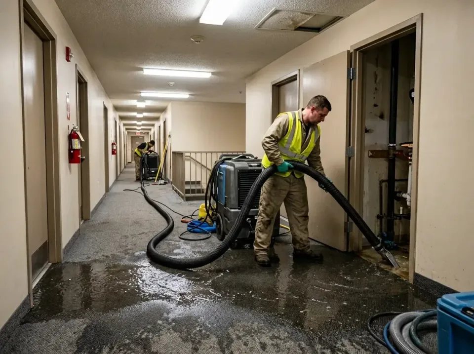 multi-unit-apartment-hallway-f-005 — frequently asked questions, Emergency Burst Pipe Water Extraction & Removal in Machesne…
